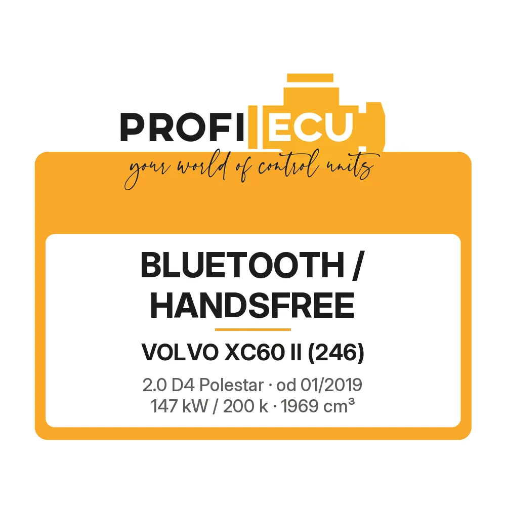 Etiketa ProfiECU: Bluetooth / Handsfree pro Volvo XC60 II 2.0 D4 Polestar 147 kW