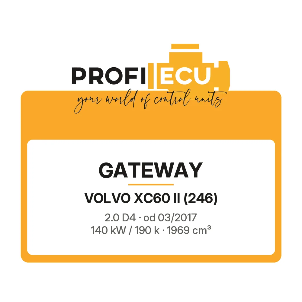 Etiketa ProfiECU: GATEWAY pro Volvo XC60 II 2.0 D4 140 kW