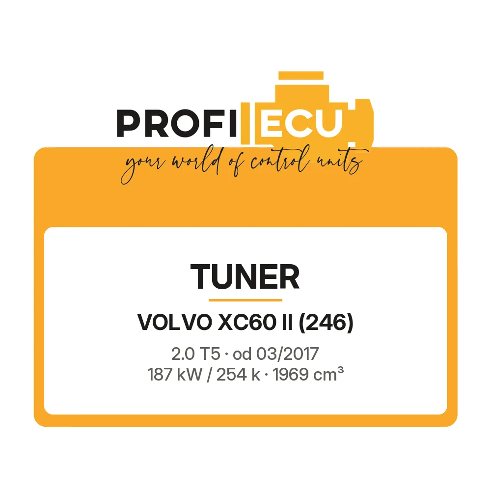 Etiketa ProfiECU: Tuner pro Volvo XC60 II 2.0 T5 187 kW