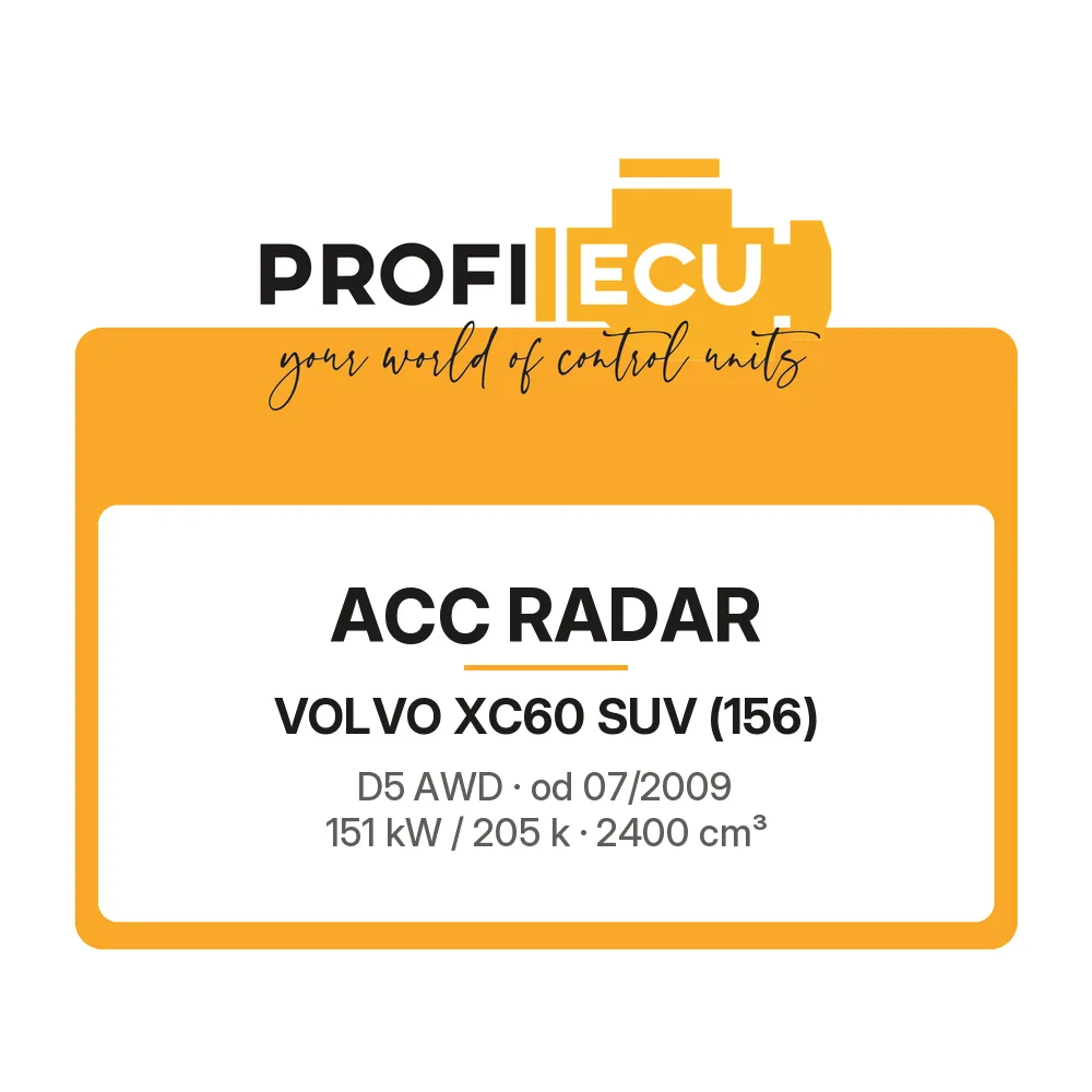 Etiketa ProfiECU: ACC Radar pro Volvo XC60 SUV D5 AWD 151 kW