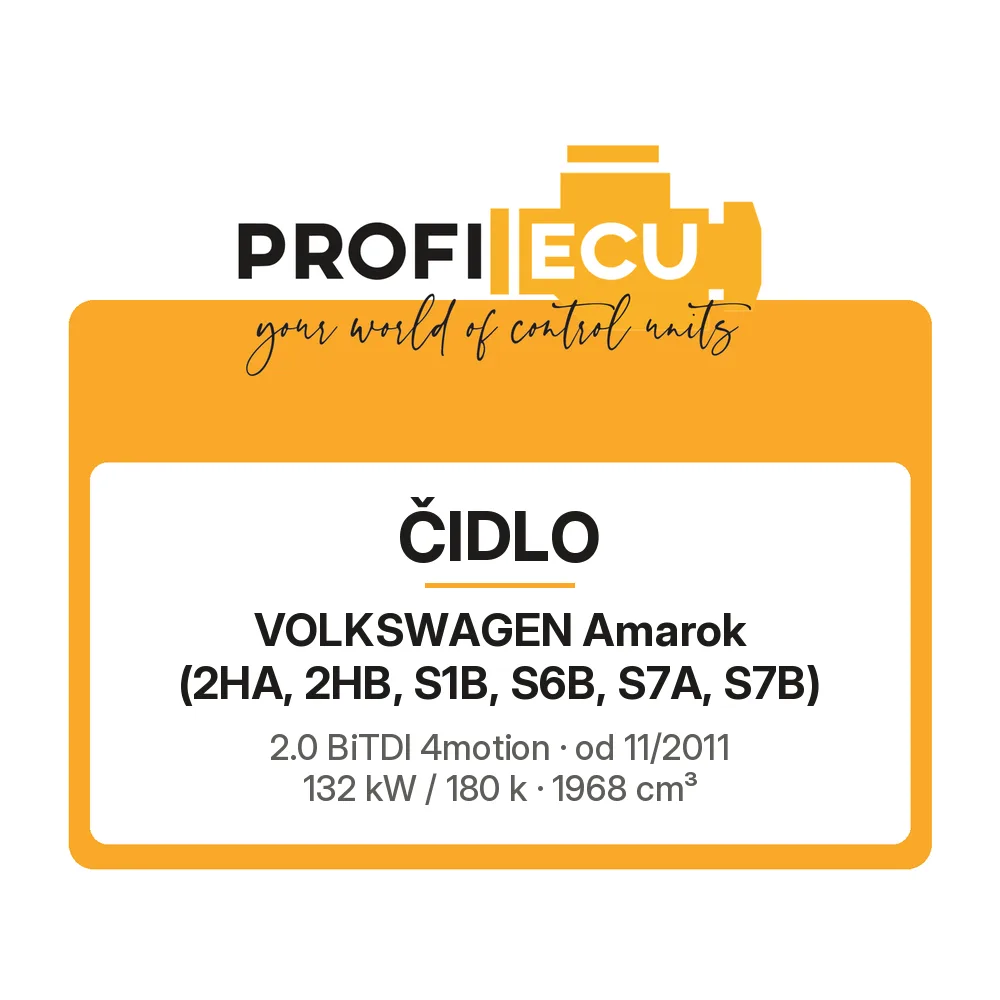 Etiketa ProfiECU: Čidlo pro Volkswagen Amarok 2.0 BiTDI 4motion 132 kW