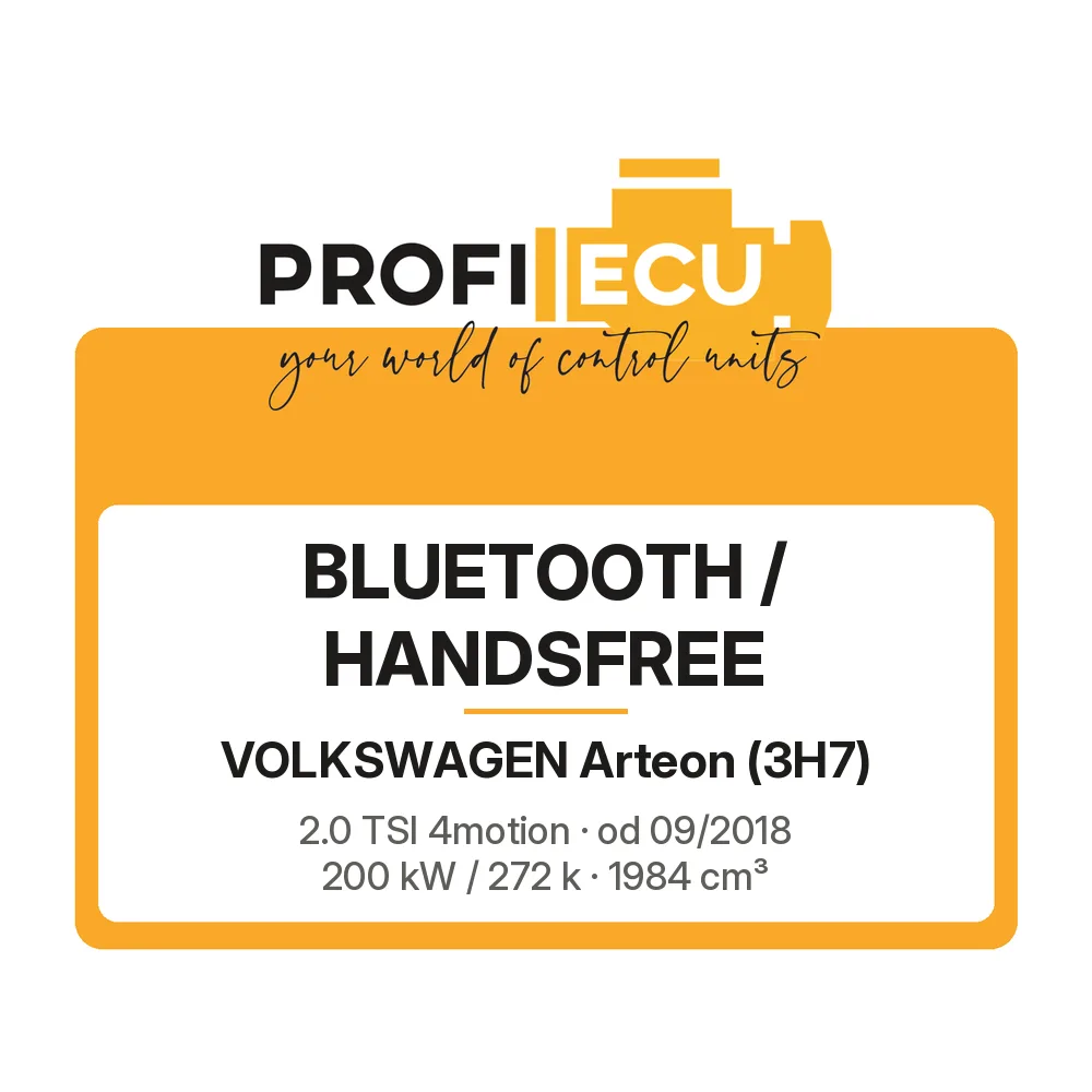 Etiketa ProfiECU: Bluetooth / Handsfree pro Volkswagen Arteon 2.0 TSI 4motion 200 kW