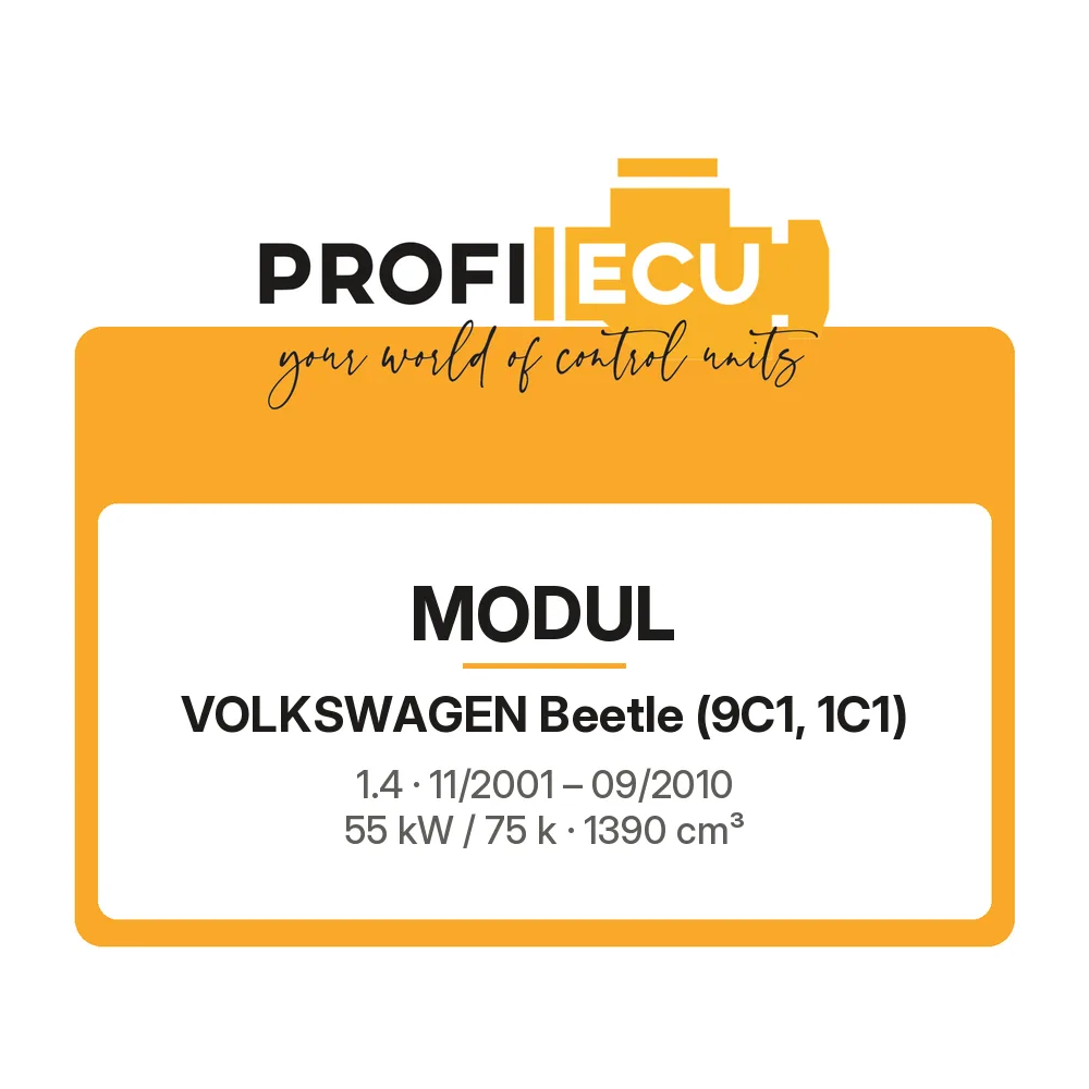 Etiketa ProfiECU: Modul pro Volkswagen Beetle 1.4 55 kW