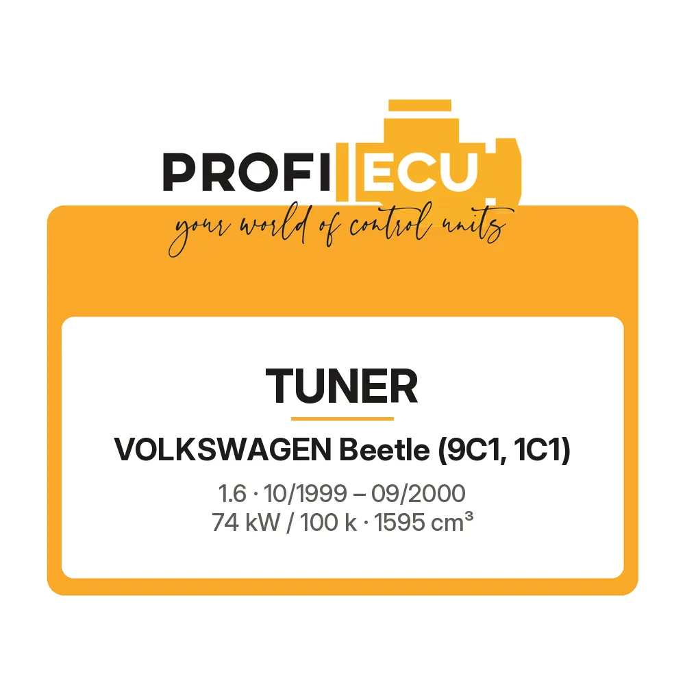 Etiketa ProfiECU: Tuner pro Volkswagen Beetle 1.6 74 kW