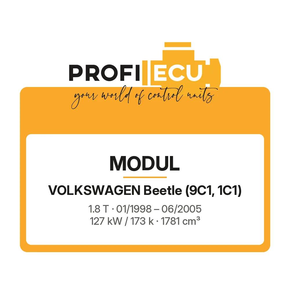 Etiketa ProfiECU: Modul pro Volkswagen Beetle 1.8 T 127 kW