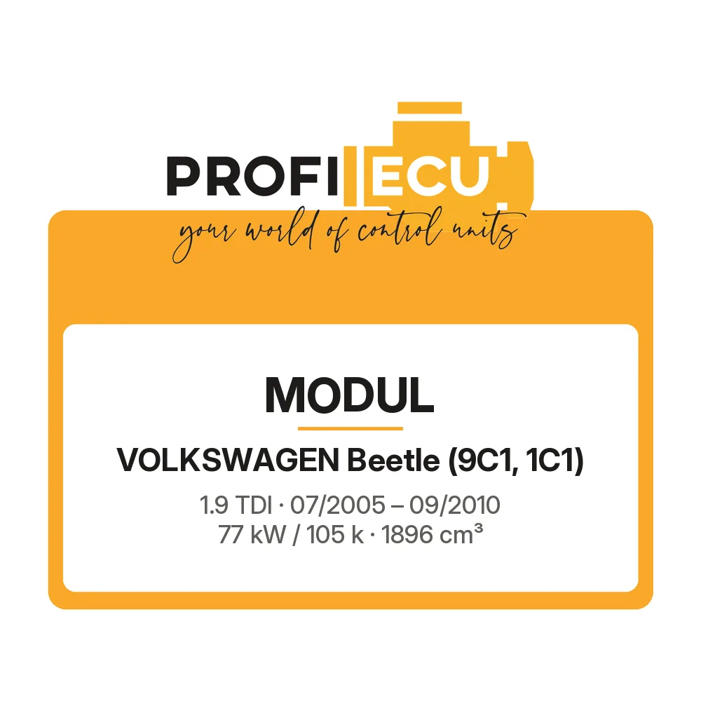 Etiketa ProfiECU: Modul pro Volkswagen Beetle 1.9 TDI 77 kW