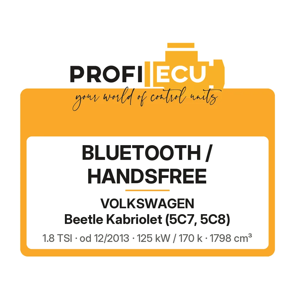 Etiketa ProfiECU: Bluetooth / Handsfree pro Volkswagen Beetle Kabriolet 1.8 TSI 125 kW