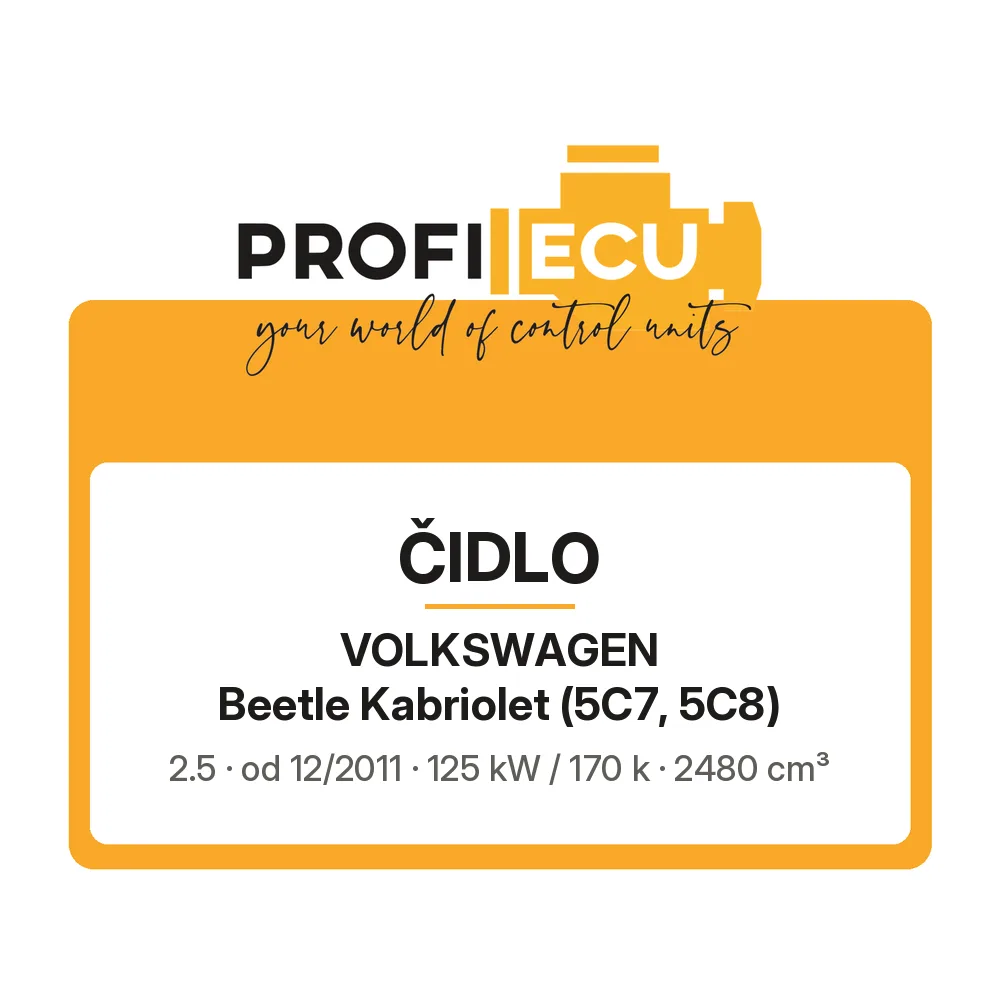 Etiketa ProfiECU: Čidlo pro Volkswagen Beetle Kabriolet 2.5 125 kW