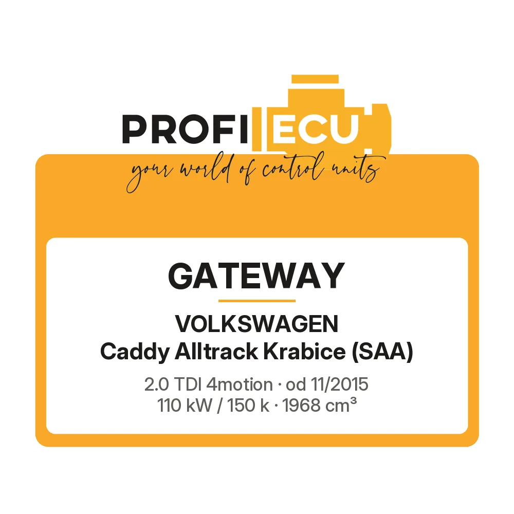 Etiketa ProfiECU: GATEWAY pro Volkswagen Caddy Alltrack Krabice 2.0 TDI 4motion 110 kW