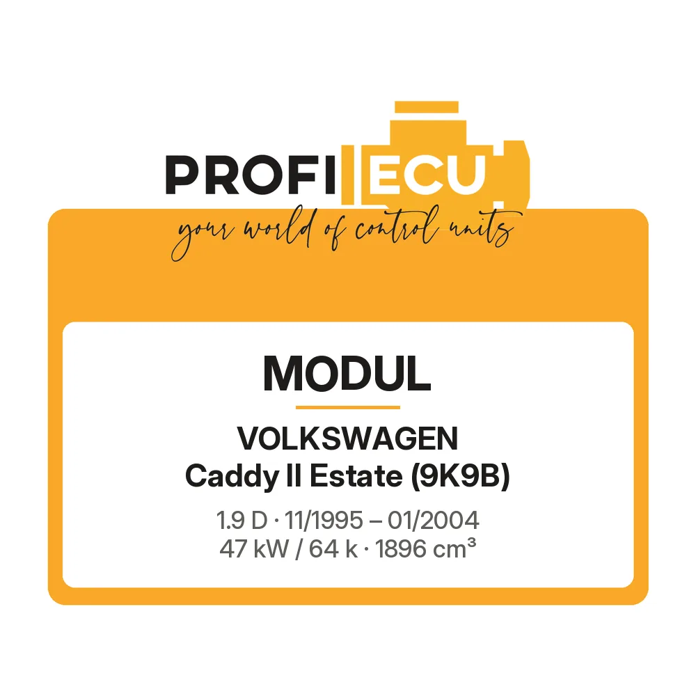Etiketa ProfiECU: Modul pro Volkswagen Caddy II Estate 1.9 D 47 kW