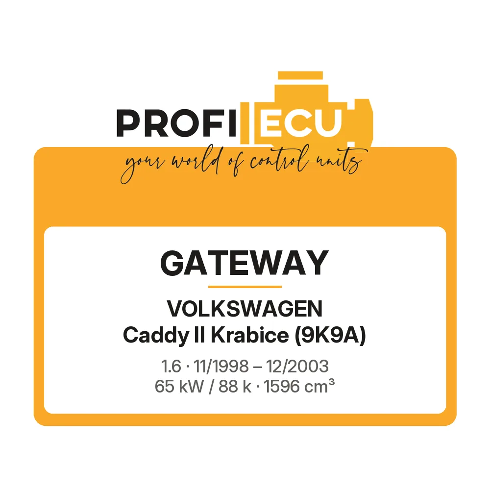 Etiketa ProfiECU: GATEWAY pro Volkswagen Caddy II Krabice 1.6 65 kW