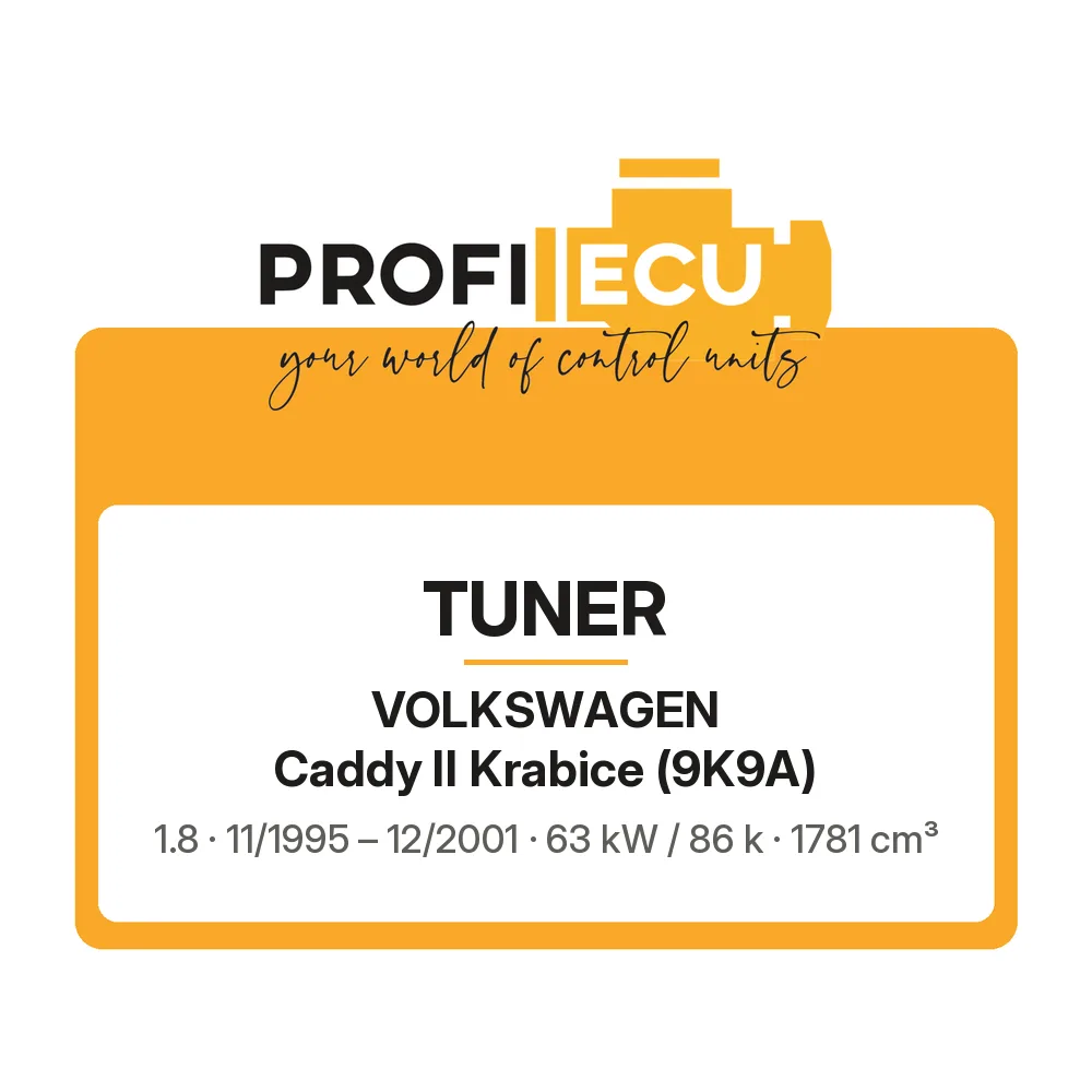 Etiketa ProfiECU: Tuner pro Volkswagen Caddy II Krabice 1.8 63 kW