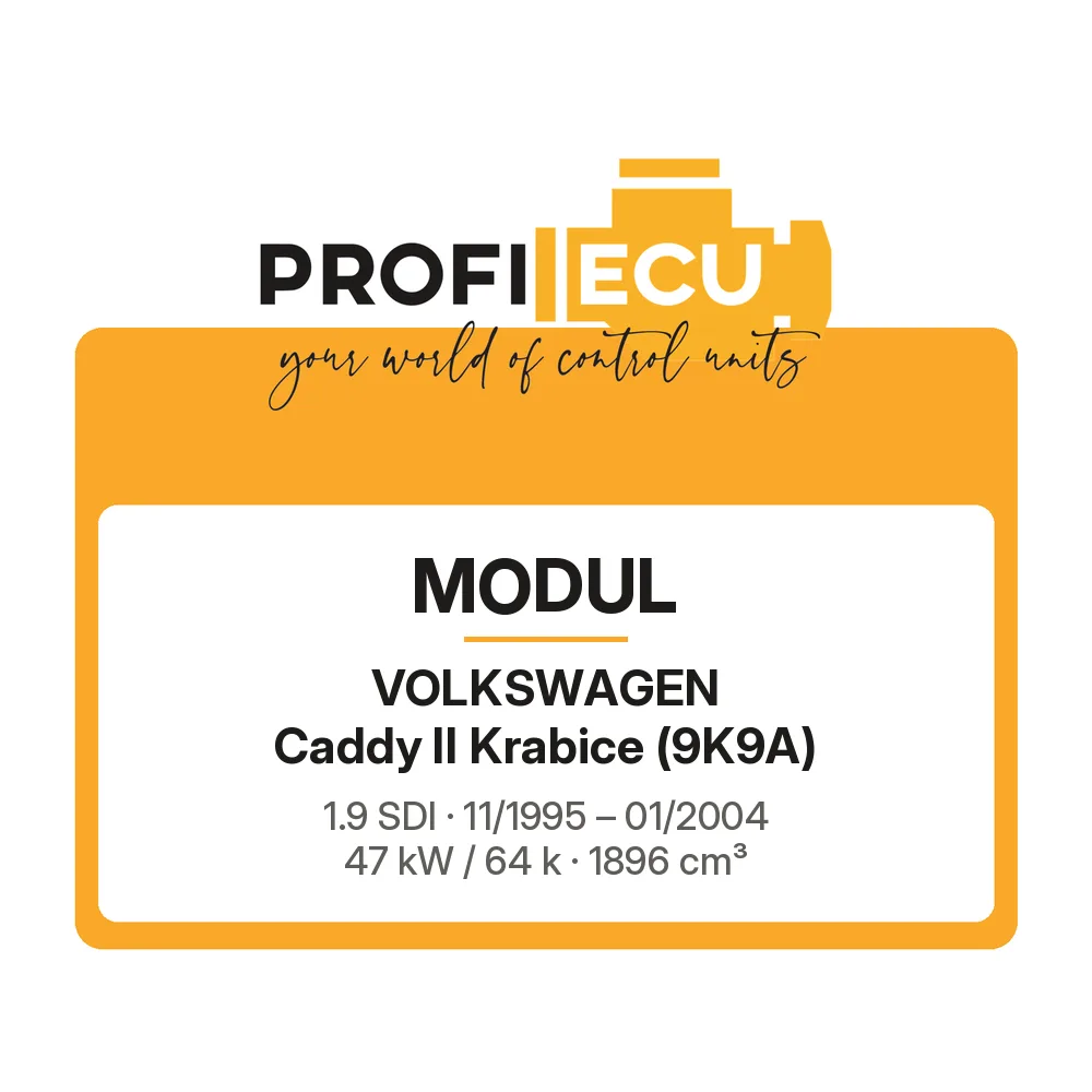 Etiketa ProfiECU: Modul pro Volkswagen Caddy II Krabice 1.9 SDI 47 kW