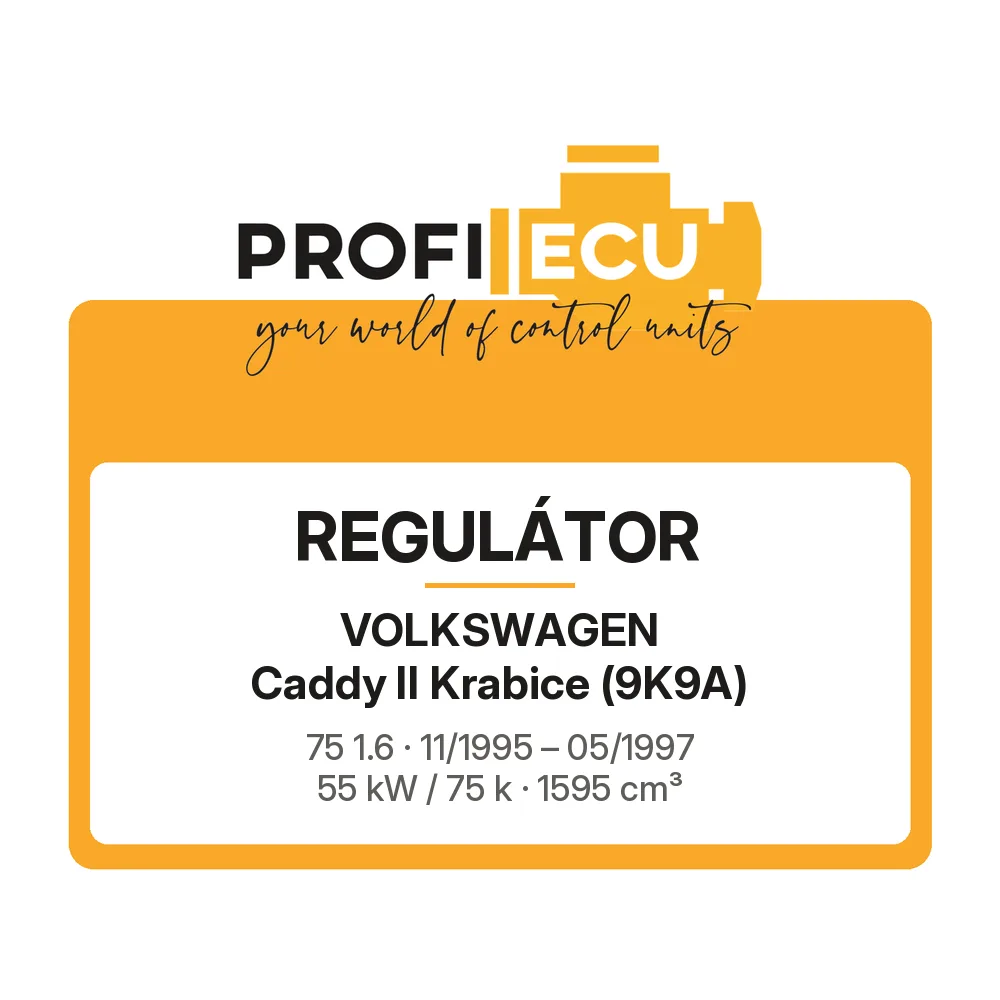 Etiketa ProfiECU: Regulátor pro Volkswagen Caddy II Krabice 75 1.6 55 kW