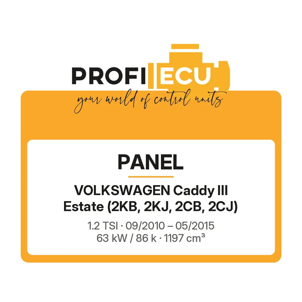 Etiketa ProfiECU: Panel pro Volkswagen Caddy III Estate 1.2 TSI 63 kW