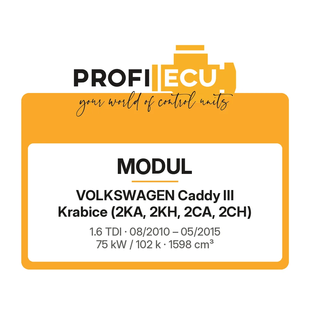 Etiketa ProfiECU: Modul pro Volkswagen Caddy III Krabice 1.6 TDI 75 kW