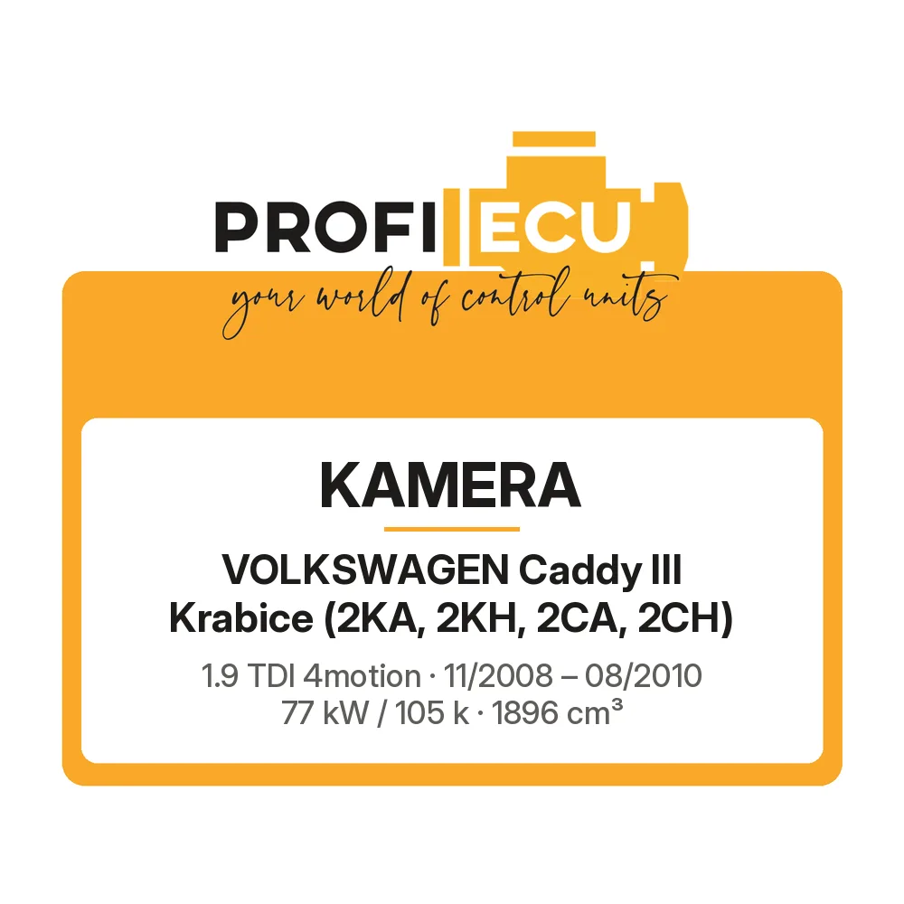 Etiketa ProfiECU: Kamera pro Volkswagen Caddy III Krabice 1.9 TDI 4motion 77 kW