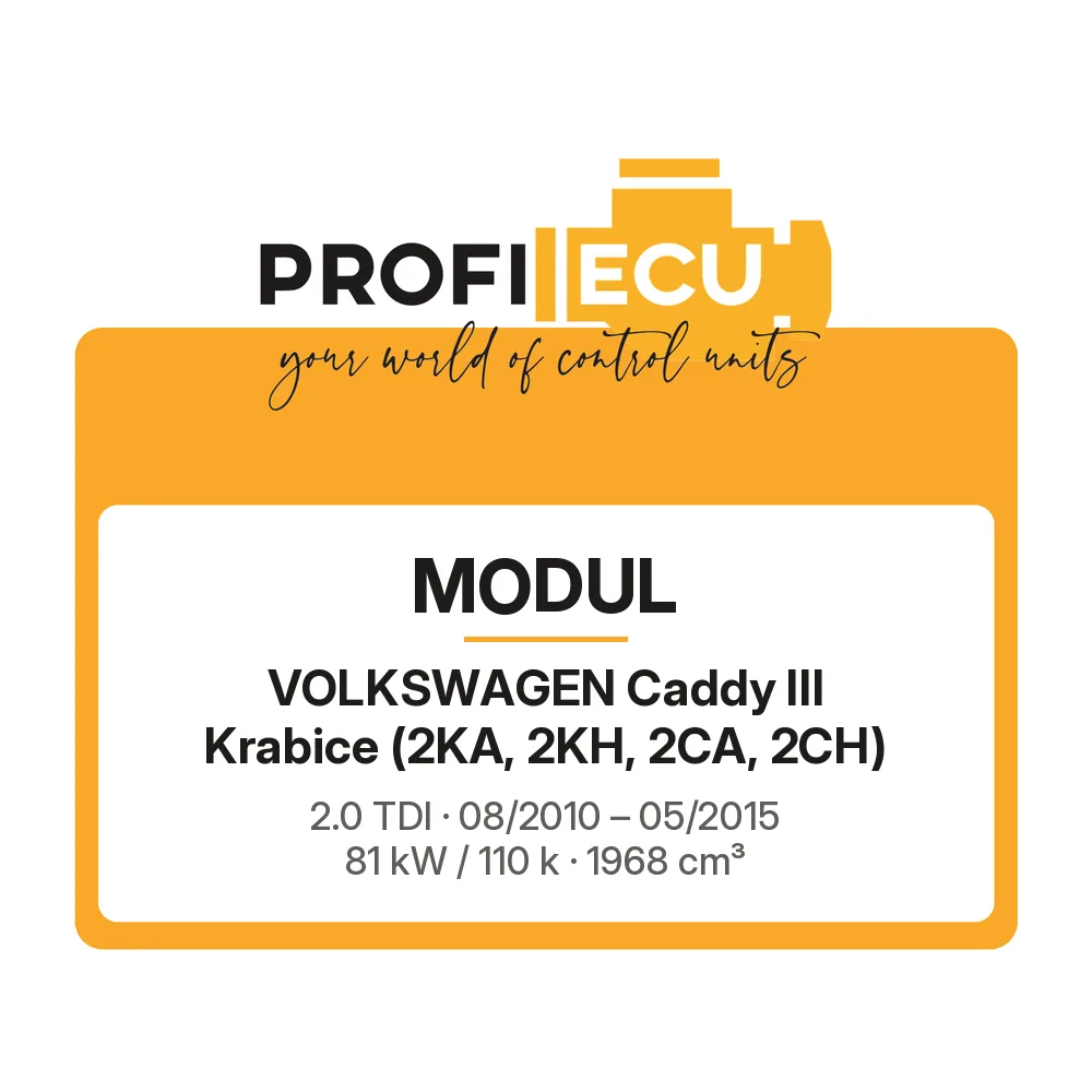 Etiketa ProfiECU: Modul pro Volkswagen Caddy III Krabice 2.0 TDI 81 kW