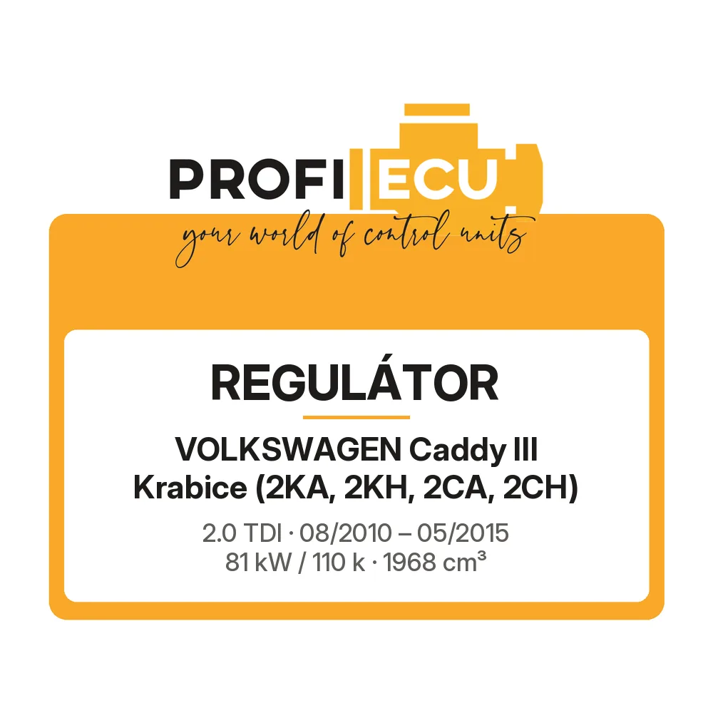 Etiketa ProfiECU: Regulátor pro Volkswagen Caddy III Krabice 2.0 TDI 81 kW