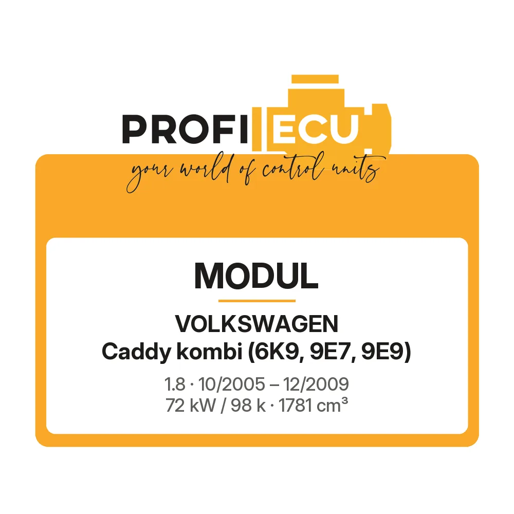 Etiketa ProfiECU: Modul pro Volkswagen Caddy kombi 1.8 72 kW