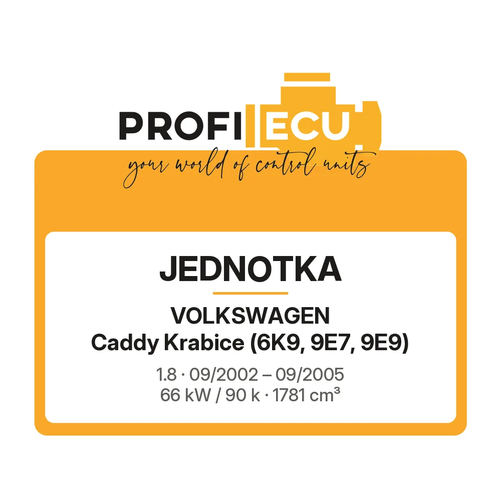 Etiketa ProfiECU: Jednotka pro Volkswagen Caddy Krabice 1.8 66 kW