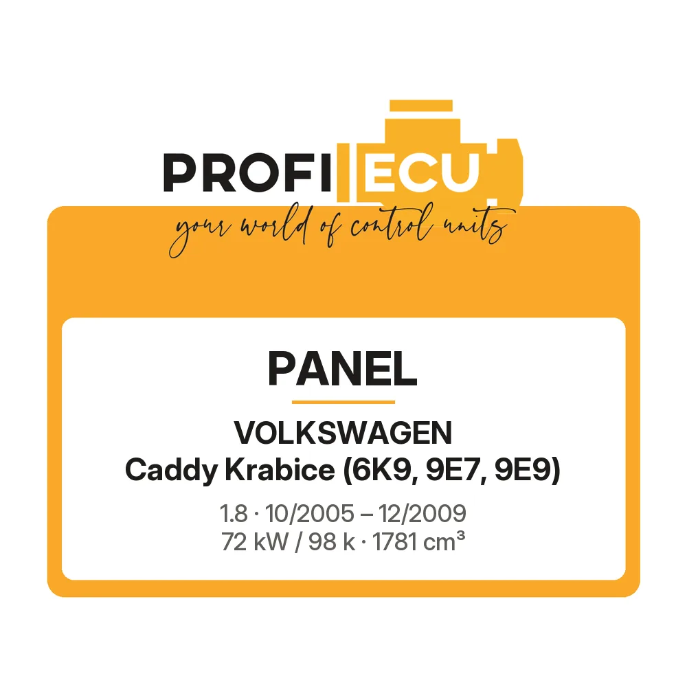 Etiketa ProfiECU: Panel pro Volkswagen Caddy Krabice 1.8 72 kW