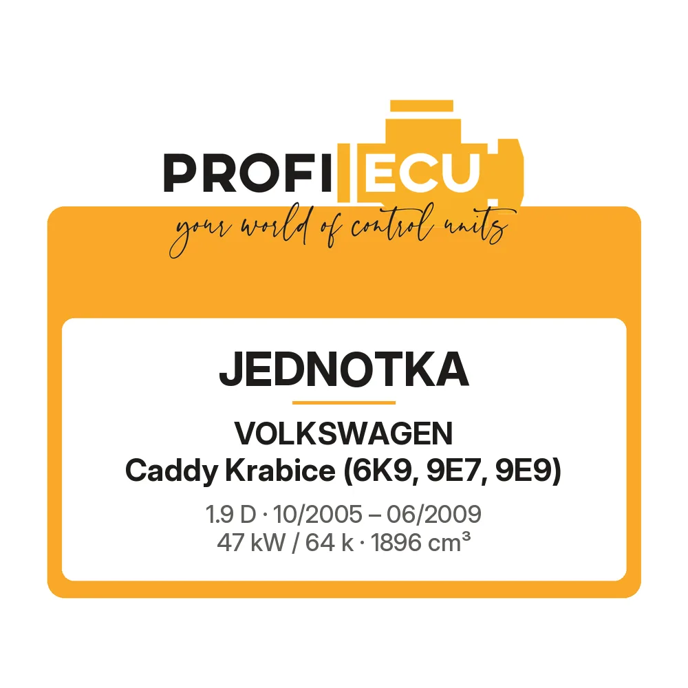 Etiketa ProfiECU: Jednotka pro Volkswagen Caddy Krabice 1.9 D 47 kW