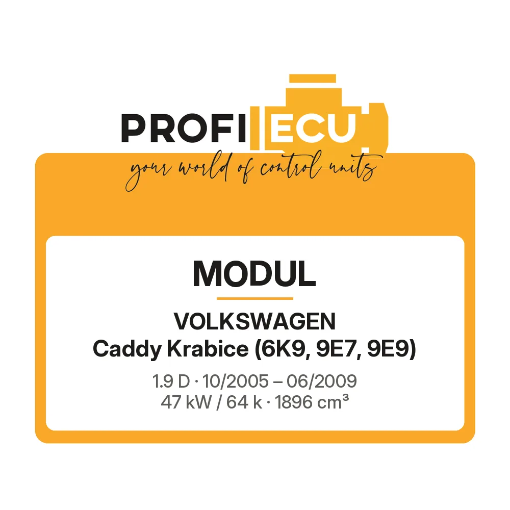 Etiketa ProfiECU: Modul pro Volkswagen Caddy Krabice 1.9 D 47 kW