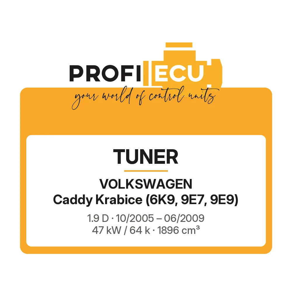 Etiketa ProfiECU: Tuner pro Volkswagen Caddy Krabice 1.9 D 47 kW