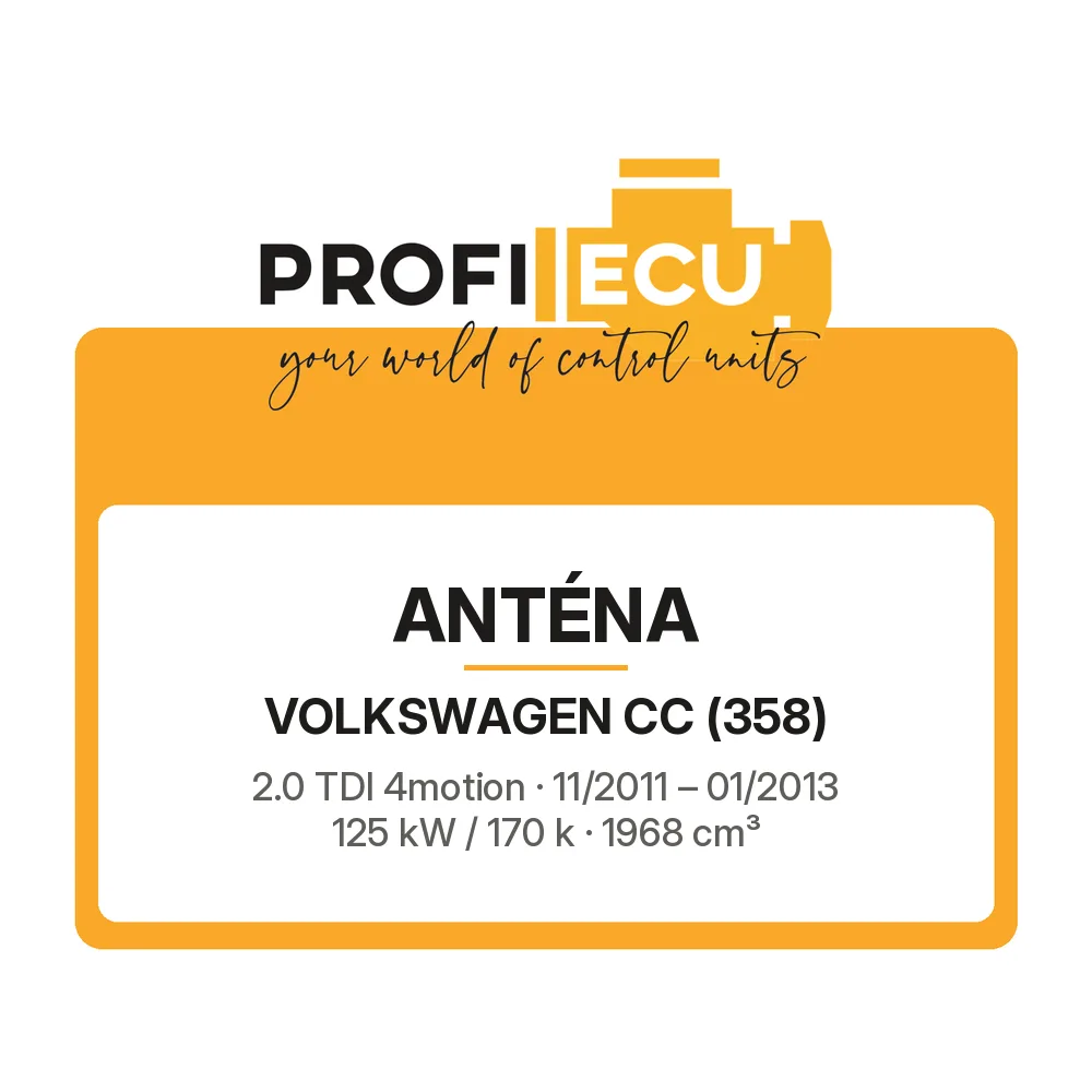 Etiketa ProfiECU: Anténa pro Volkswagen CC 2.0 TDI 4motion 125 kW