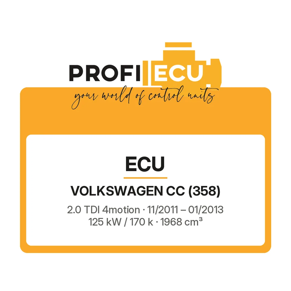 Etiketa ProfiECU: ECU pro Volkswagen CC 2.0 TDI 4motion 125 kW