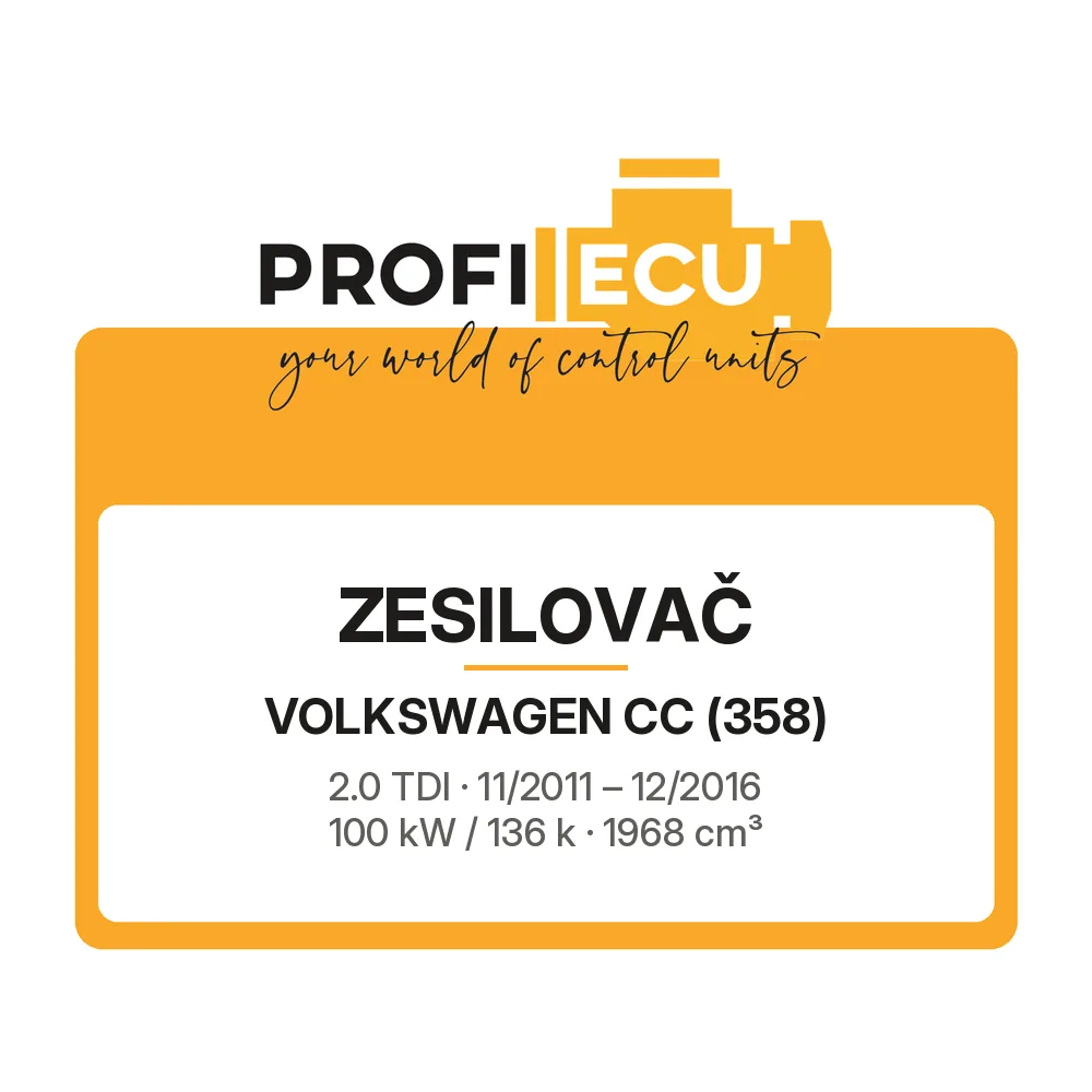 Etiketa ProfiECU: Zesilovač pro Volkswagen CC 2.0 TDI 100 kW