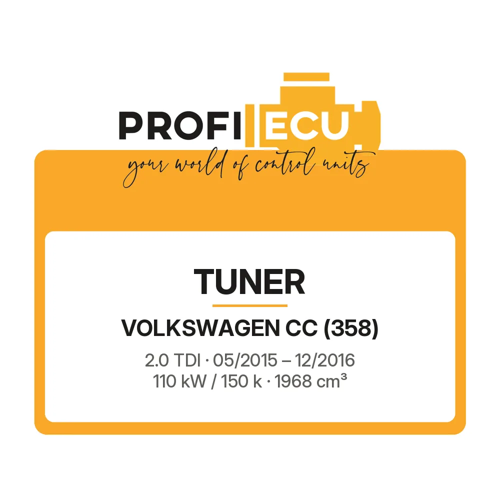 Etiketa ProfiECU: Tuner pro Volkswagen CC 2.0 TDI 110 kW