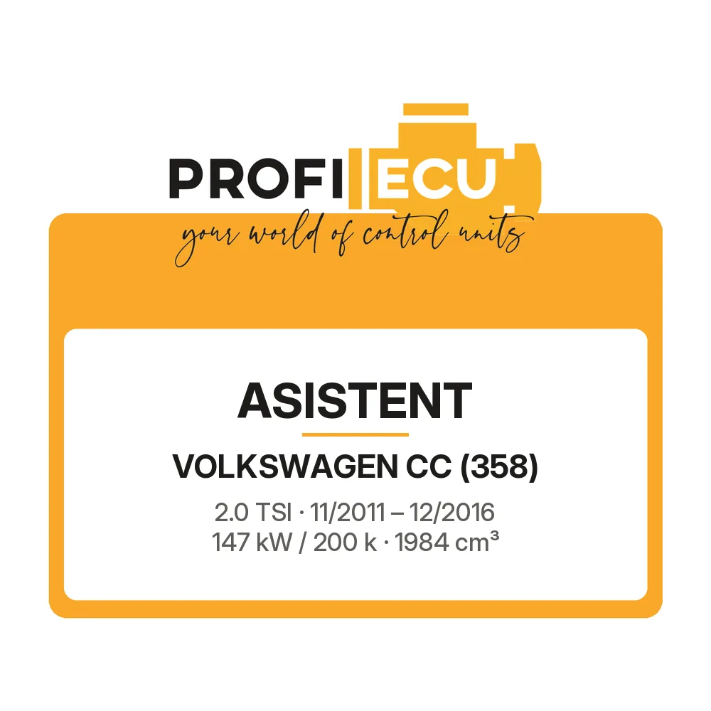 Etiketa ProfiECU: ASISTENT pro Volkswagen CC 2.0 TSI 147 kW