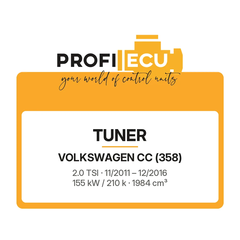 Etiketa ProfiECU: Tuner pro Volkswagen CC 2.0 TSI 155 kW