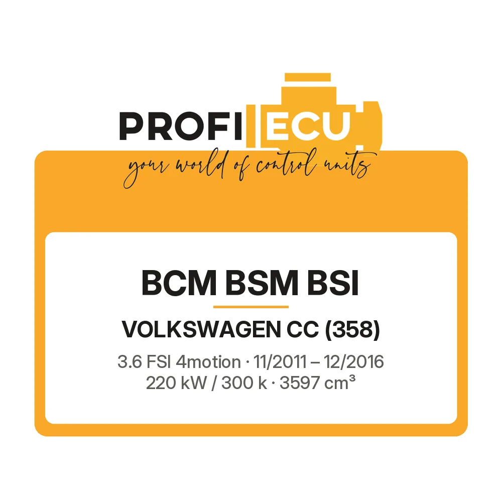Etiketa ProfiECU: BCM BSM BSI pro Volkswagen CC 3.6 FSI 4motion 220 kW
