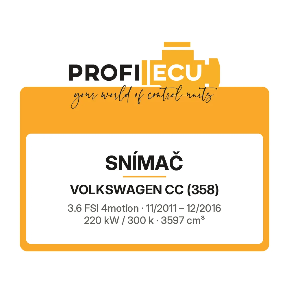 Etiketa ProfiECU: Snímač pro Volkswagen CC 3.6 FSI 4motion 220 kW