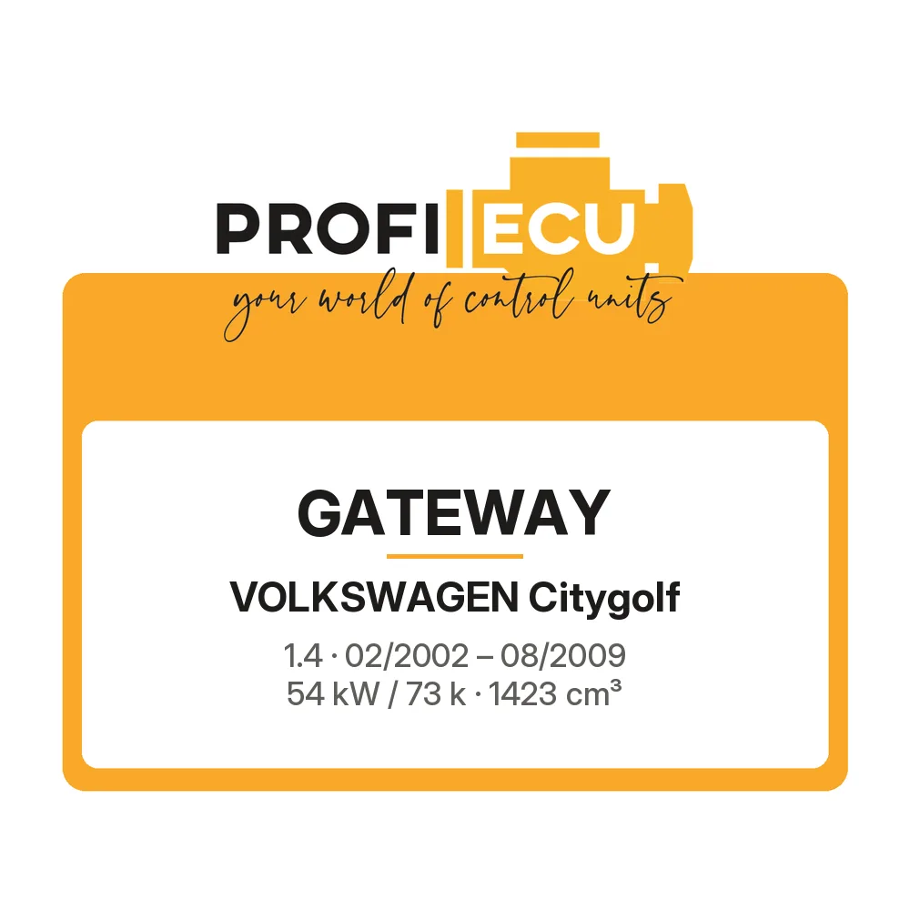 Etiketa ProfiECU: GATEWAY pro Volkswagen Citygolf 1.4 54 kW