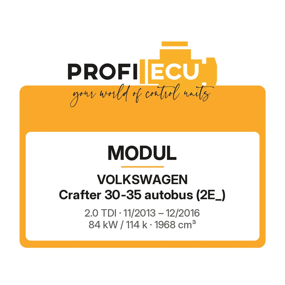 Etiketa ProfiECU: Modul pro Volkswagen Crafter 30-35 autobus 2.0 TDI 84 kW