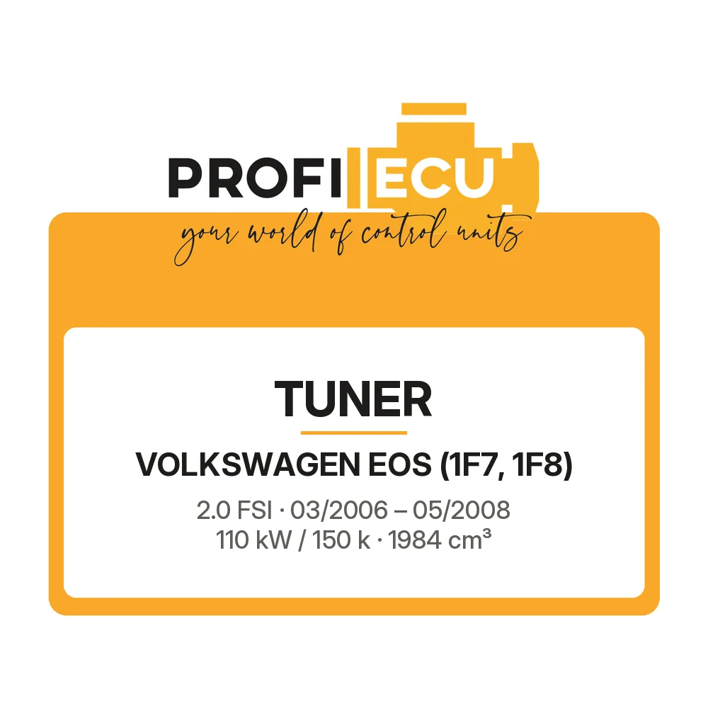 Etiketa ProfiECU: Tuner pro Volkswagen EOS 2.0 FSI 110 kW