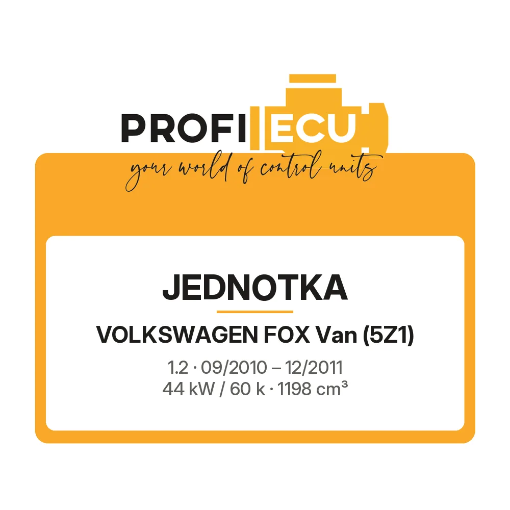 Etiketa ProfiECU: Jednotka pro Volkswagen FOX Van 1.2 44 kW