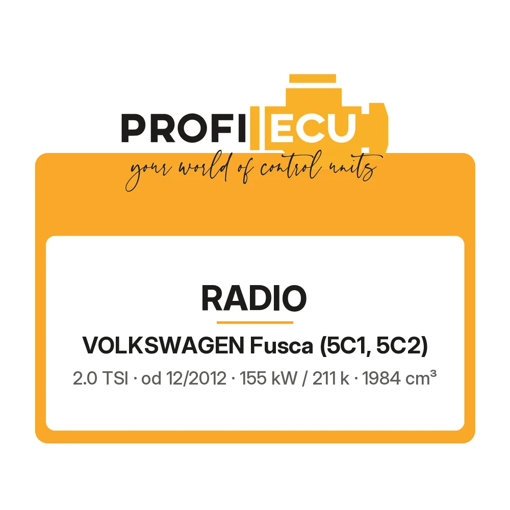 Etiketa ProfiECU: Radio pro Volkswagen Fusca 2.0 TSI 155 kW