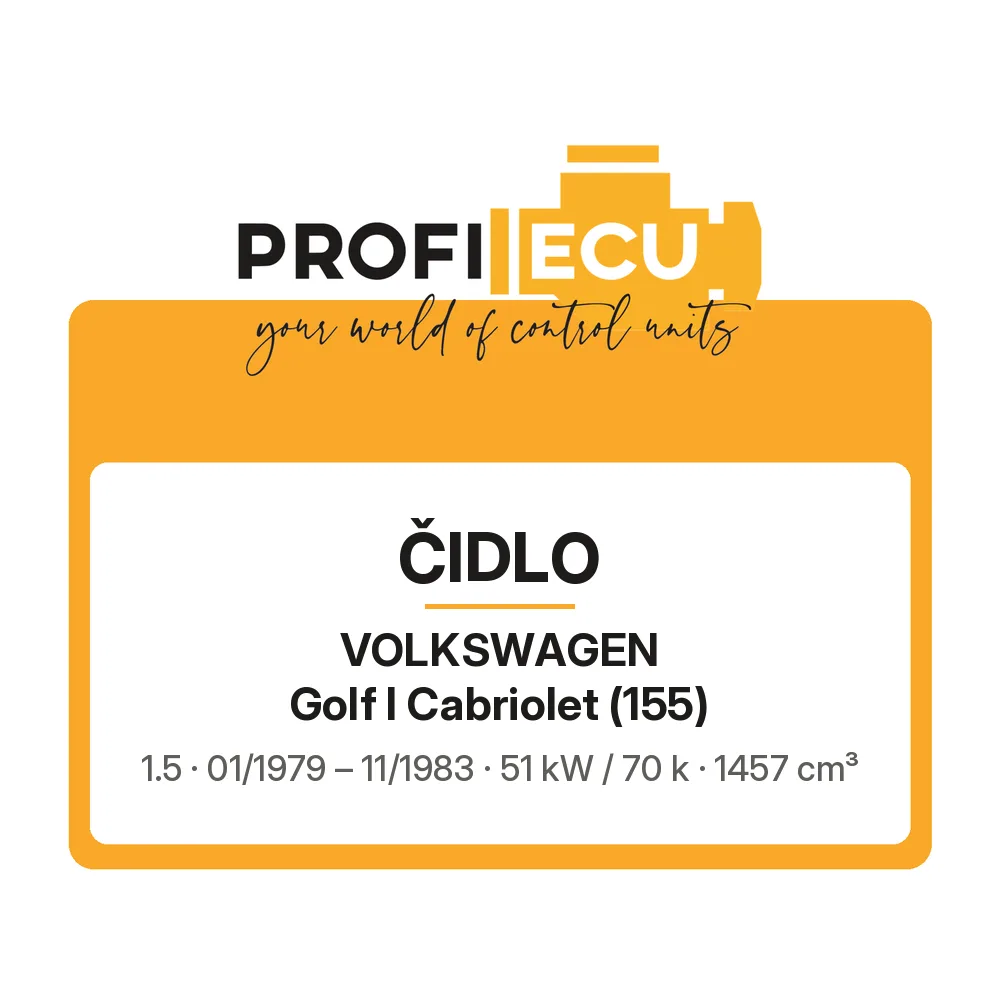 Etiketa ProfiECU: Čidlo pro Volkswagen Golf I Cabriolet 1.5 51 kW