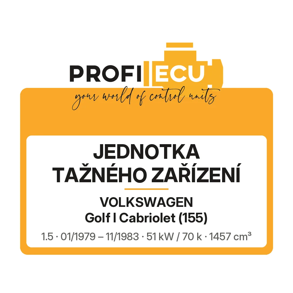 Etiketa ProfiECU: jednotka tažného zařízení pro Volkswagen Golf I Cabriolet 1.5 51 kW