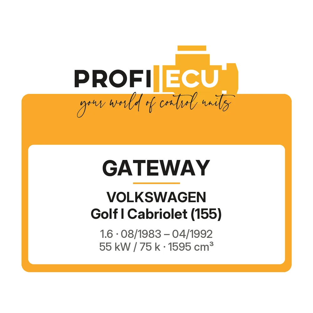 Etiketa ProfiECU: GATEWAY pro Volkswagen Golf I Cabriolet 1.6 55 kW