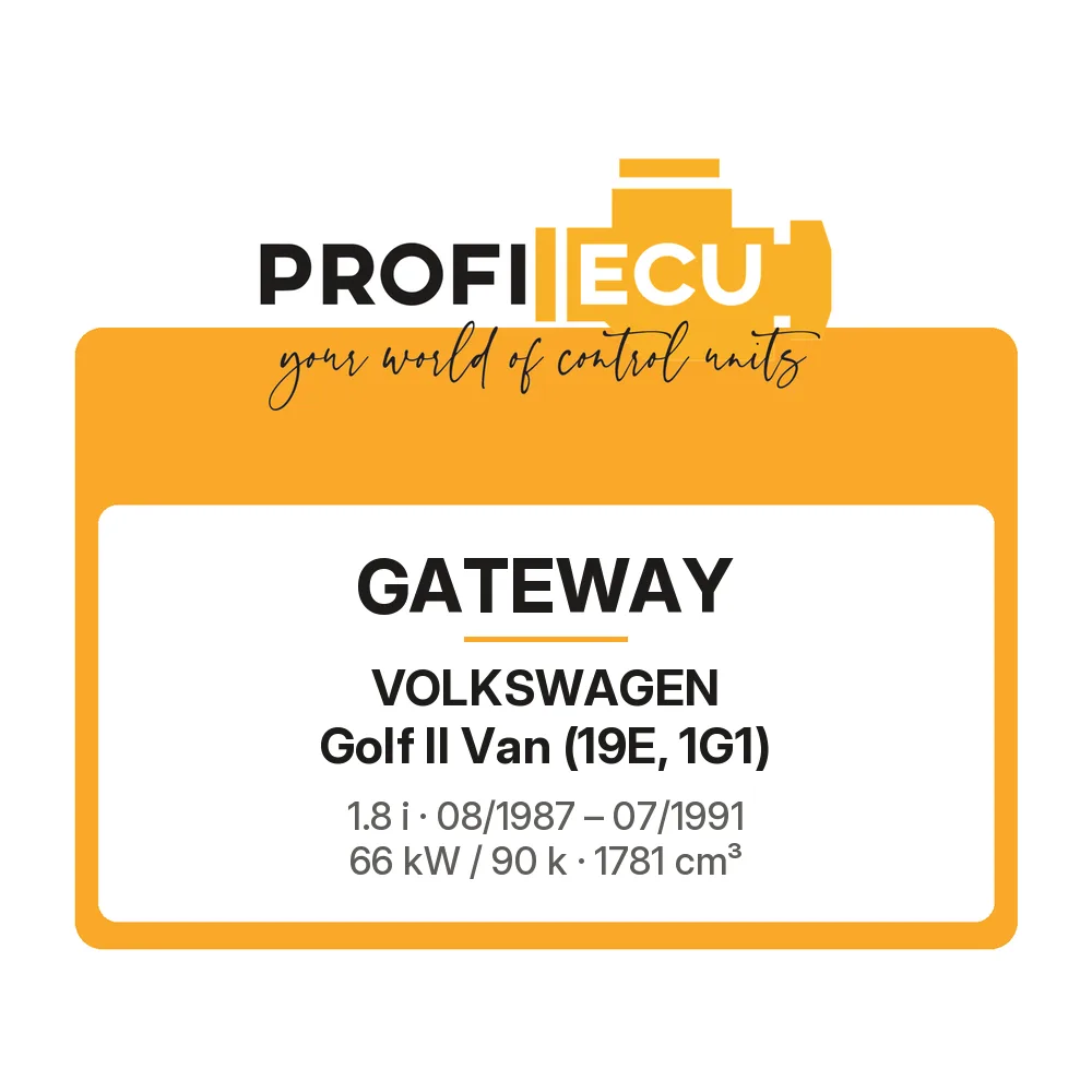 Etiketa ProfiECU: GATEWAY pro Volkswagen Golf II Van 1.8 i 66 kW