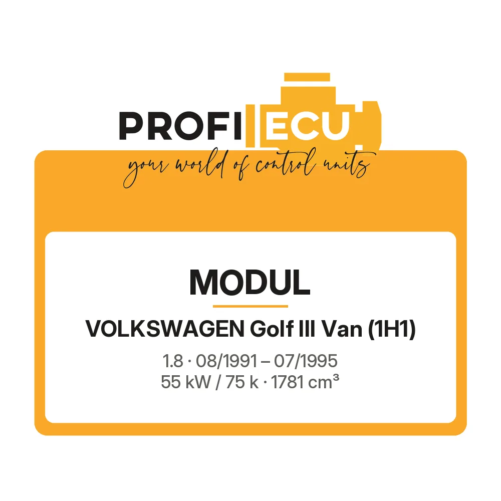 Etiketa ProfiECU: Modul pro Volkswagen Golf III Van 1.8 55 kW