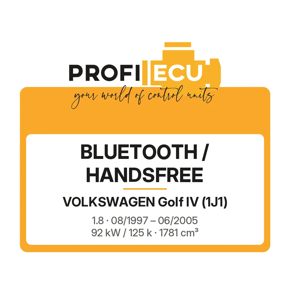 Etiketa ProfiECU: Bluetooth / Handsfree pro Volkswagen Golf IV 1.8 92 kW