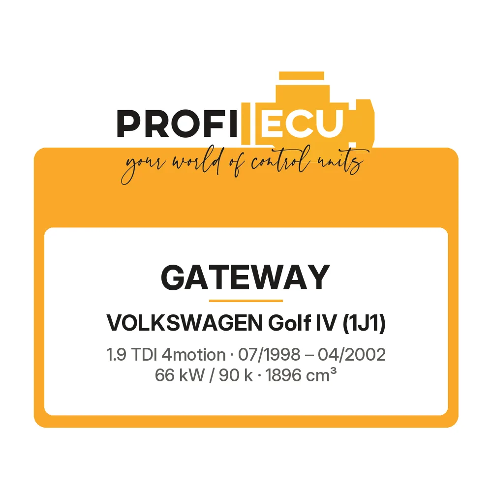 Etiketa ProfiECU: GATEWAY pro Volkswagen Golf IV 1.9 TDI 4motion 66 kW