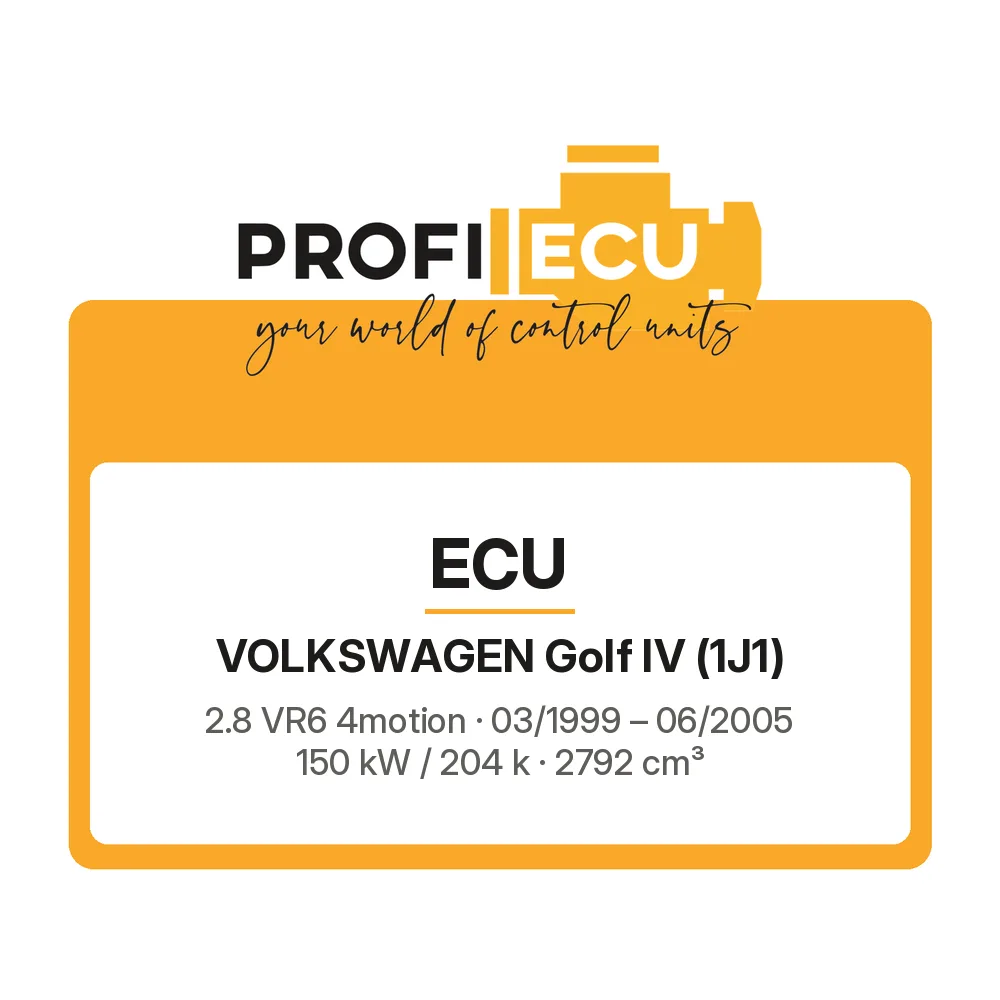 Etiketa ProfiECU: ECU pro Volkswagen Golf IV 2.8 VR6 4motion 150 kW